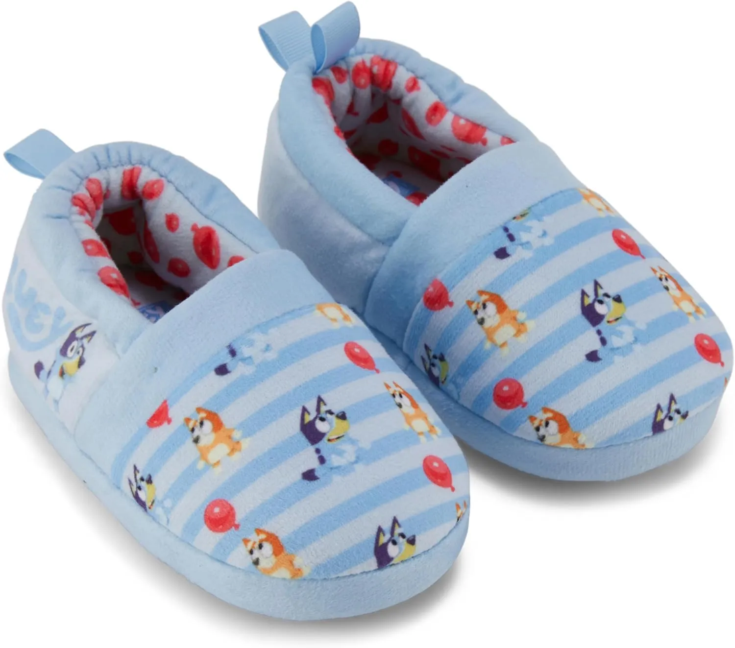 Bluey & Bingo Plush Kids Slippers - Cozy Slip-On Aline Slippers for Boys & Girls Featuring, Bandit, Chilli & Bingo