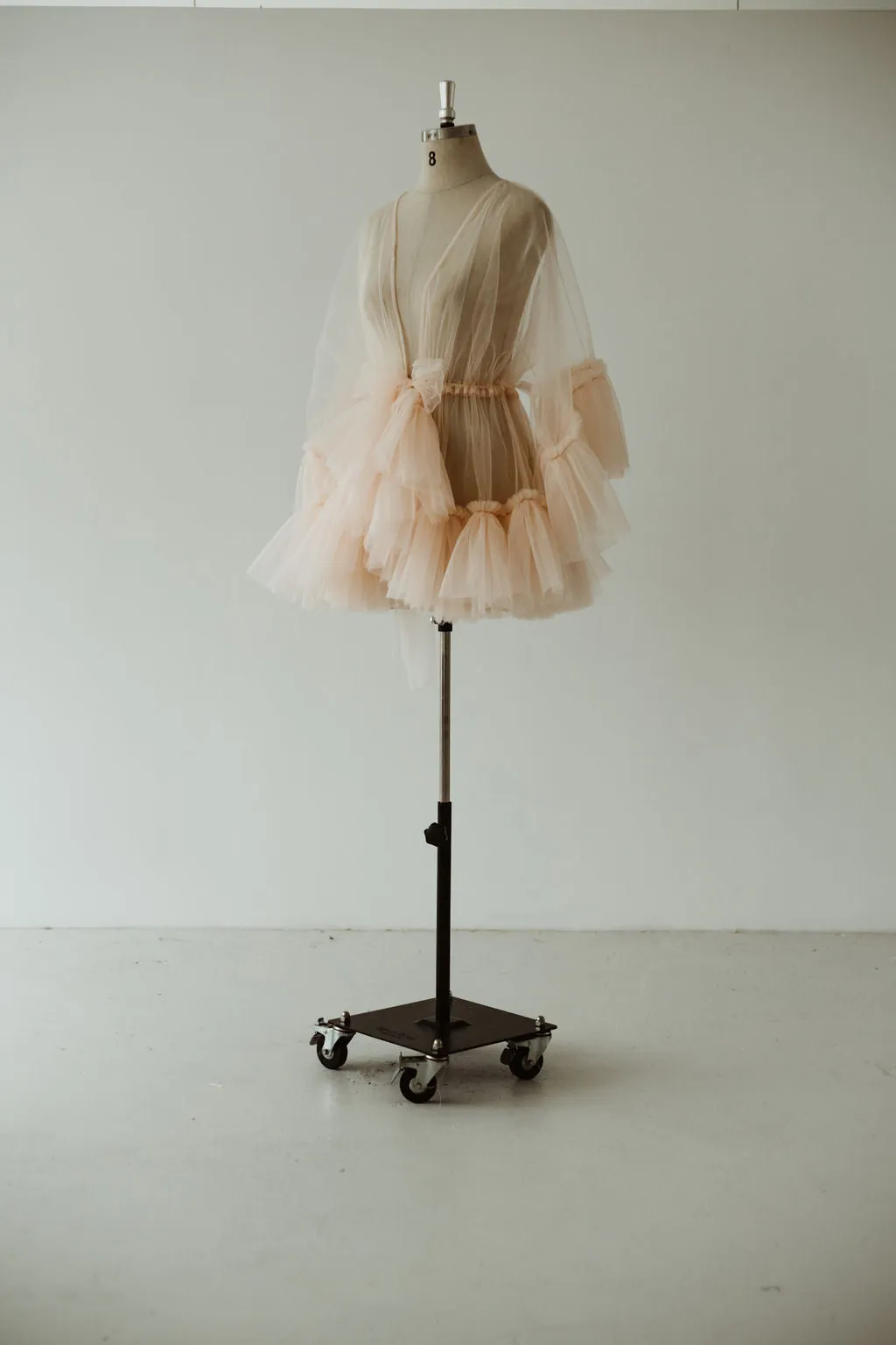 Blush Tulle Robe Mini Curve