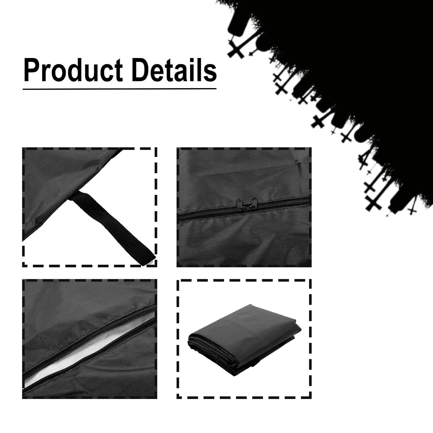 Body Bag, Leak Proof Cadaver Morgue Bodies Bag with 4 Handles, Center Zipper, Emergency Bodies Storage Bag for Funeral Hospitals Transportation, Black (150 * 60CM)