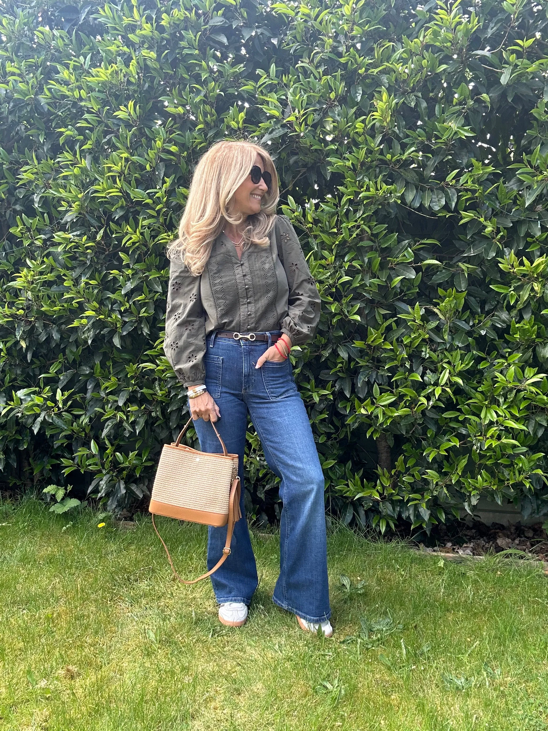 Bologna Woven Raffia & Leather Tote Bag | Taupe