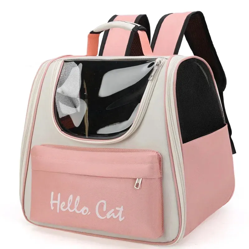 Breathable Outdoor Travel Backpack Carrier Bag for Pets
