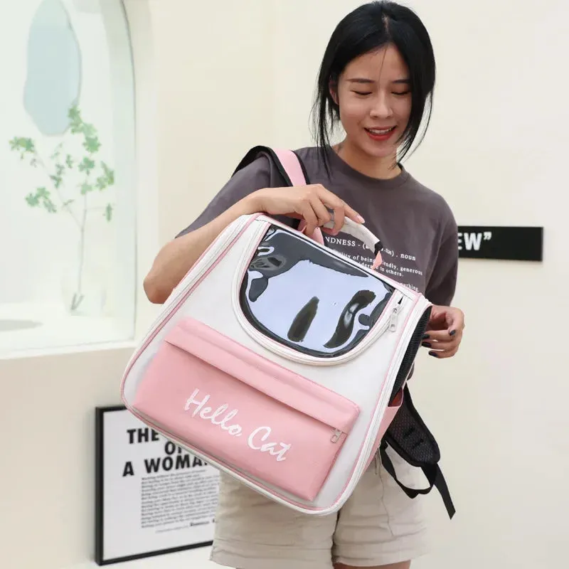 Breathable Outdoor Travel Backpack Carrier Bag for Pets