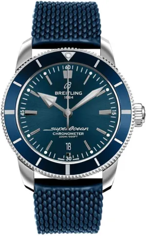 Breitling Superocean Heritage II B20 Automatic 44 Blue Aero Classic Rubber Strap Watch AB2030161C1S1