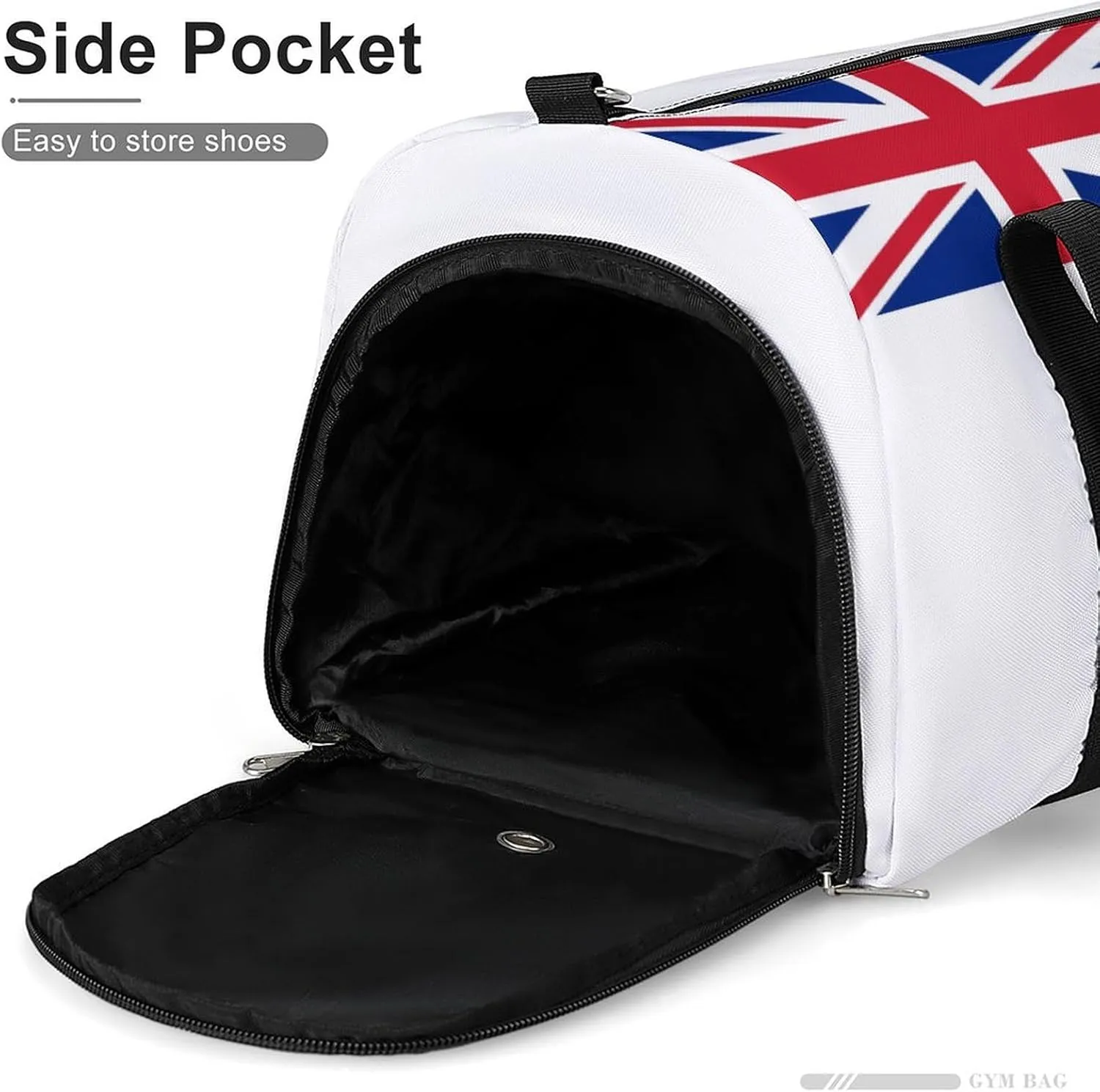 British Antarctic Territory Flag Duffel Bag for Men Women with Shoe Compartment Weekender Tote