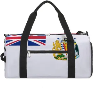 British Antarctic Territory Flag Duffel Bag for Men Women with Shoe Compartment Weekender Tote