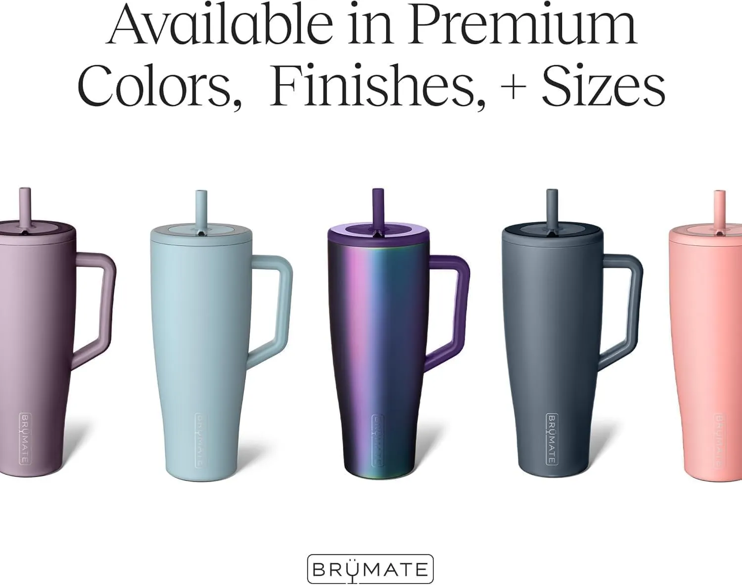 BrüMate Era 40 oz Tumbler with Handle and Straw | 100% Leakproof Insulated Tumbler with Lid and Straw | Made of Stainless Steel | Cup Holder Friendly Base | 40oz (Zebra)