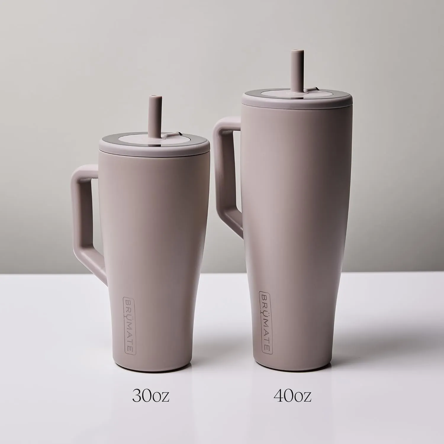 BrüMate Era 40 oz Tumbler with Handle and Straw | 100% Leakproof Insulated Tumbler with Lid and Straw | Made of Stainless Steel | Cup Holder Friendly Base | 40oz (Zebra)
