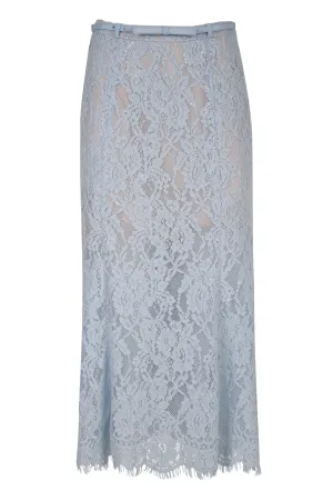 Broderie midi skirt