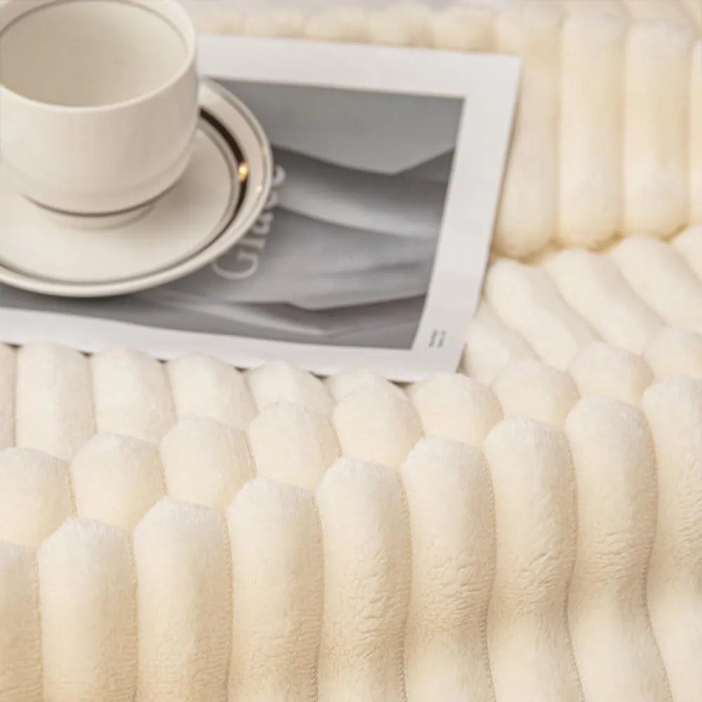 Bubble Fluffy Blanket King Comforter,Throw Blanket for Decor Bed Couch,Luxury Bubble Fluffy Blanket for All Season, Lightweight Bedding Comforter, 3D Striped Jacquard Blanket,B,Twin(60"x79")