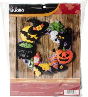 Bucilla Witch's Brew Wreath Felt & Sequin Kit
