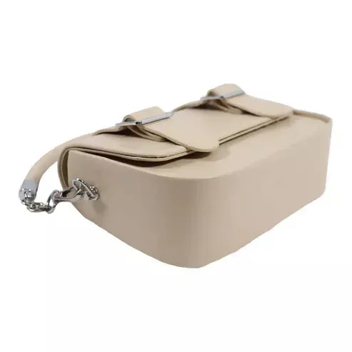 Buckle Handbag – Trendy & Stylish Shoulder Bag for Women (Beige)