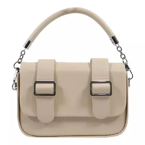 Buckle Handbag – Trendy & Stylish Shoulder Bag for Women (Beige)