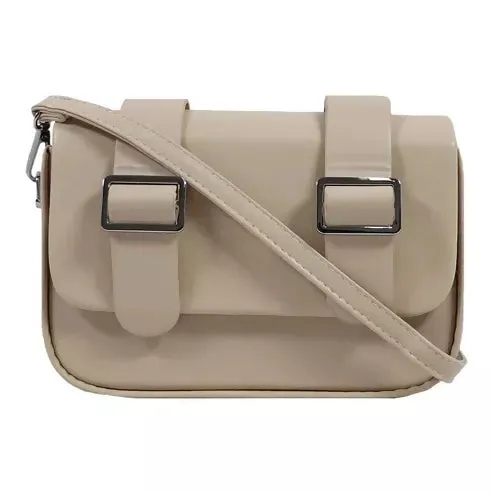 Buckle Handbag – Trendy & Stylish Shoulder Bag for Women (Beige)
