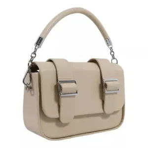 Buckle Handbag – Trendy & Stylish Shoulder Bag for Women (Beige)