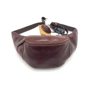 Buffered leather waist bag, for men, art. TA4803