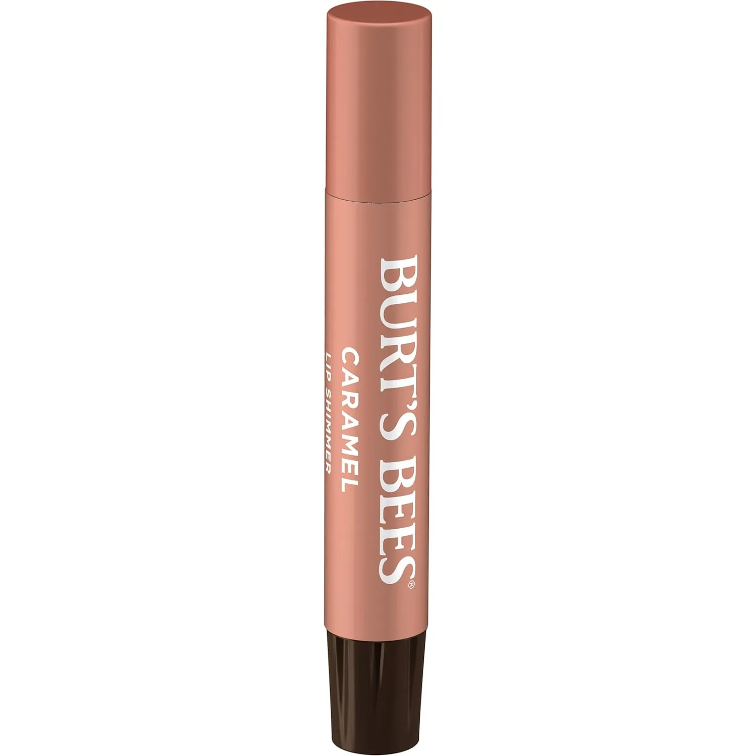 Burt's Bees Shimmer Lip Tint Set, Tinted Lip Balm Stick, Moisturizing for All Day Hydration with Natural Origin Glowy Pigmented Finish & Buildable Color, Caramel (4-Pack)