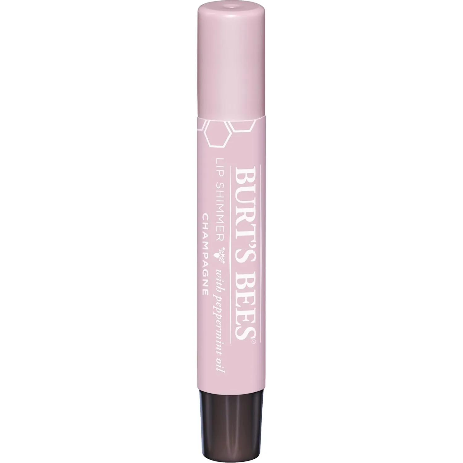Burt's Bees Shimmer Lip Tint Set, Tinted Lip Balm Stick, Moisturizing for All Day Hydration with Natural Origin Glowy Pigmented Finish & Buildable Color, Champagne (4-Pack)