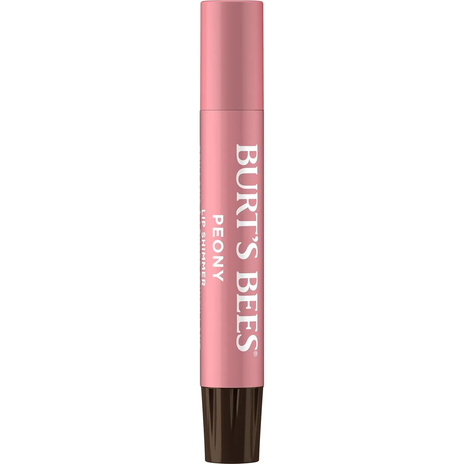 Burt's Bees Shimmer Lip Tint Set, Tinted Lip Balm Stick, Moisturizing for All Day Hydration with Natural Origin Glowy Pigmented Finish & Buildable Color, Peony (4-Pack)