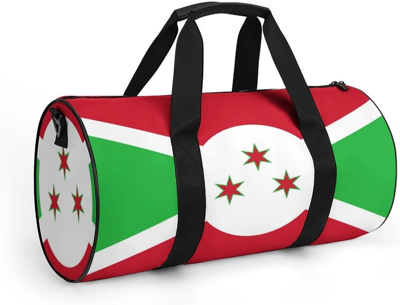 Burundi Flag Large Gym Duffel Bag with Wet Pocket for Men Women Travel Workout