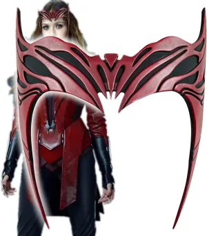 CAFELE WandaVision Wanda Maximoff Witch Headpiece Mask Cosplay Halloween Costume Masquerade Props, Red Tiara