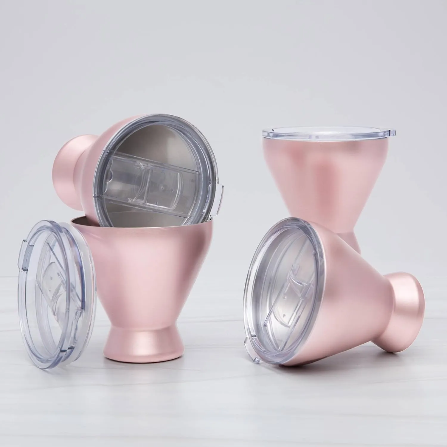 Cambridge 11 Oz Insulated Pink Cocktail Tumblers, Set Of 4, 4 Count, No Color