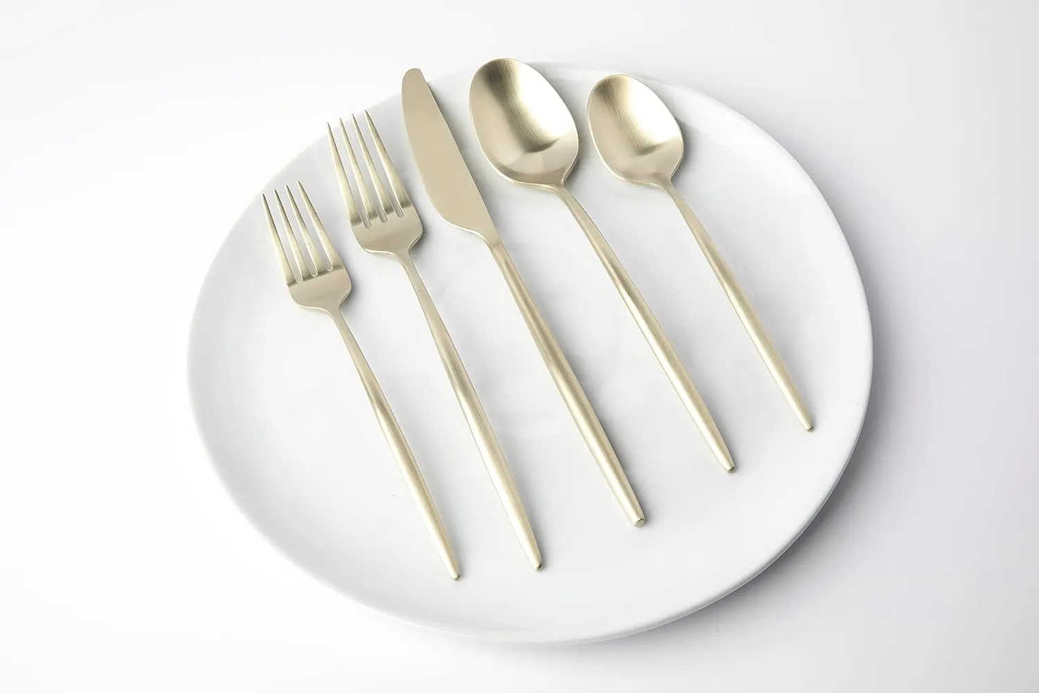 Cambridge 505220CKW12R Gaze Champagne Satin 20-Piece Flatware Set, Service for 4, silver