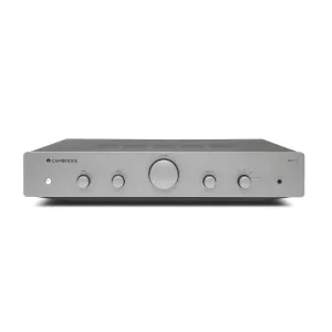 Cambridge Audio AXA25-25 Watt Separate Integrated Stereo Amplifier HiFi System Featuring Tone and Balance Control with Front Aux Input - Lunar Grey