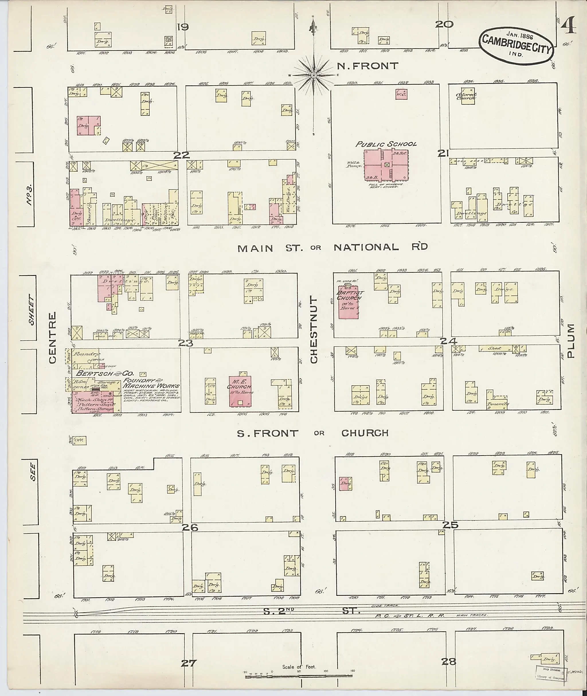 Cambridge City, Wayne County, Indiana 1886 (Sheet 4 of 4)