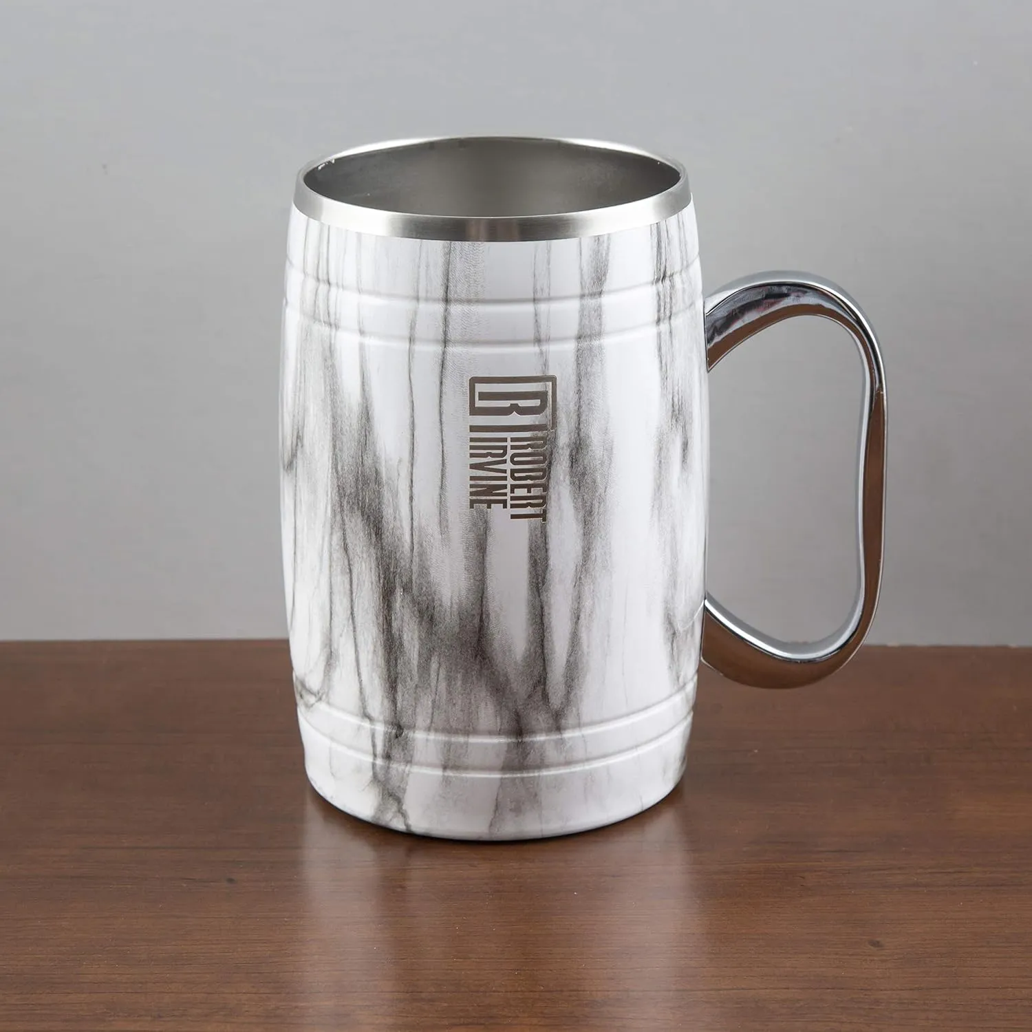 Cambridge ERI028NZ2BPTR Robert Irvine 20 Oz Marble Insulated Beer Mugs, Set Of 2
