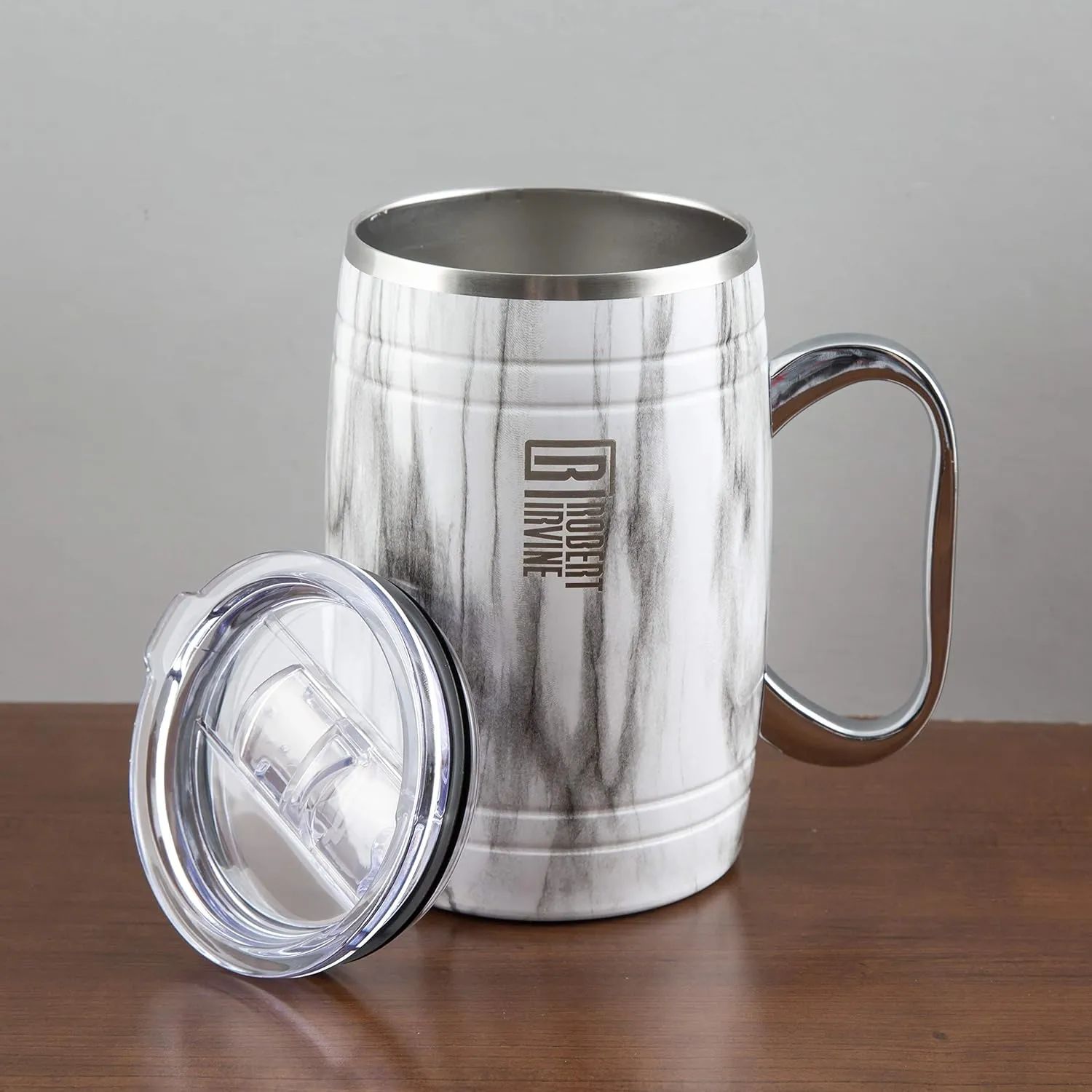 Cambridge ERI028NZ2BPTR Robert Irvine 20 Oz Marble Insulated Beer Mugs, Set Of 2