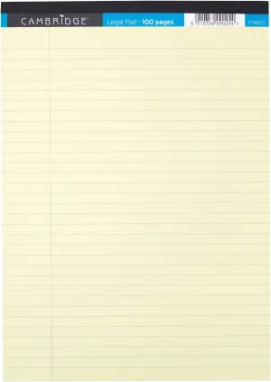 Cambridge Everyday A4 Legal Pads, Yellow (Pack of 10)