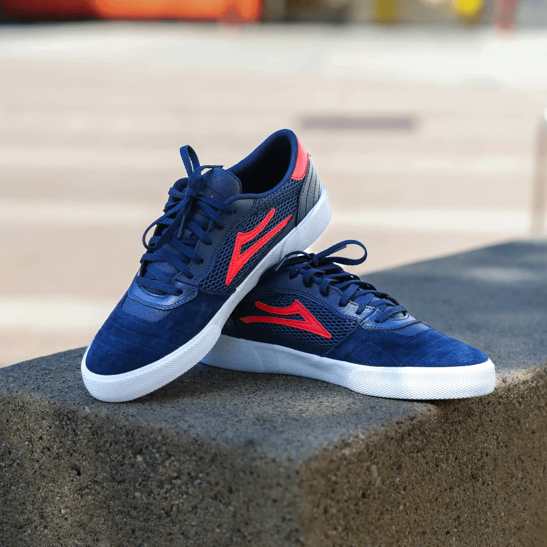 Cambridge - Navy/Red Suede