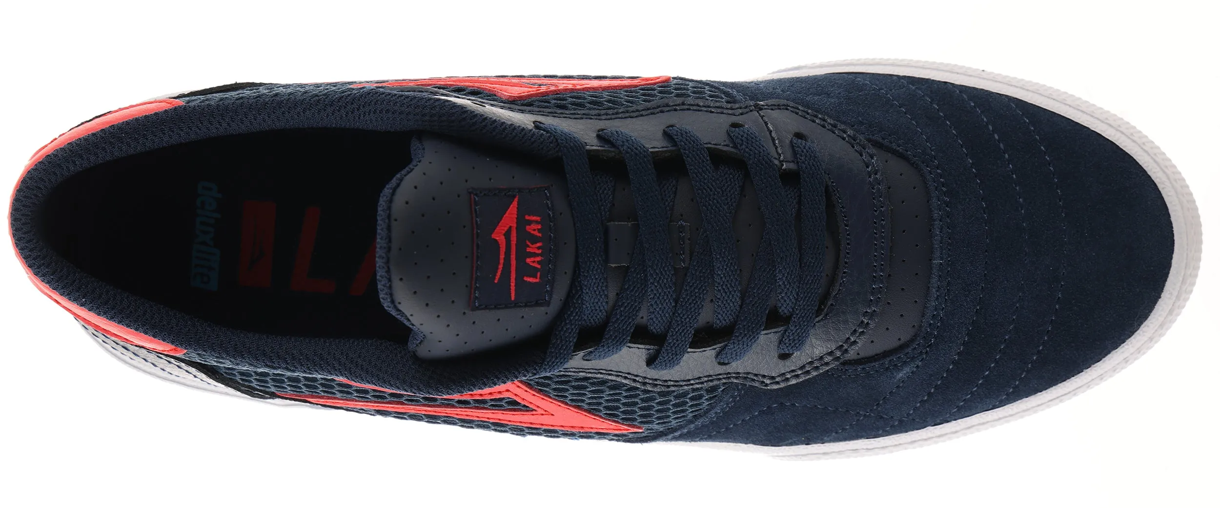 Cambridge - Navy/Red Suede