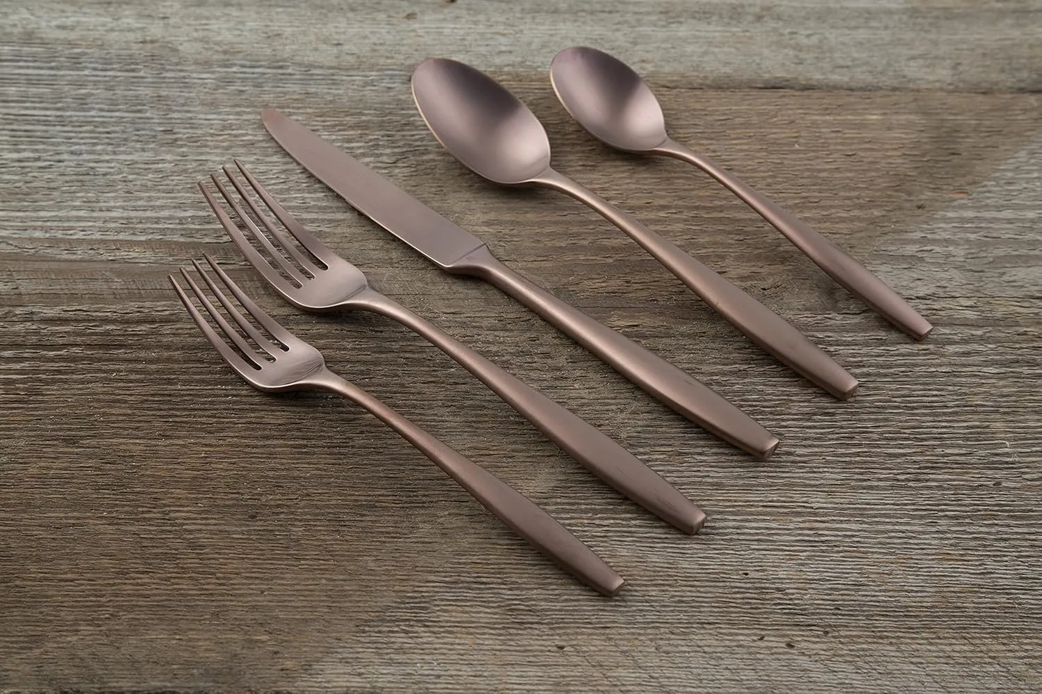 Cambridge Silversmiths Katerina Copper Satin 20-Piece Flatware Set, Service for 4