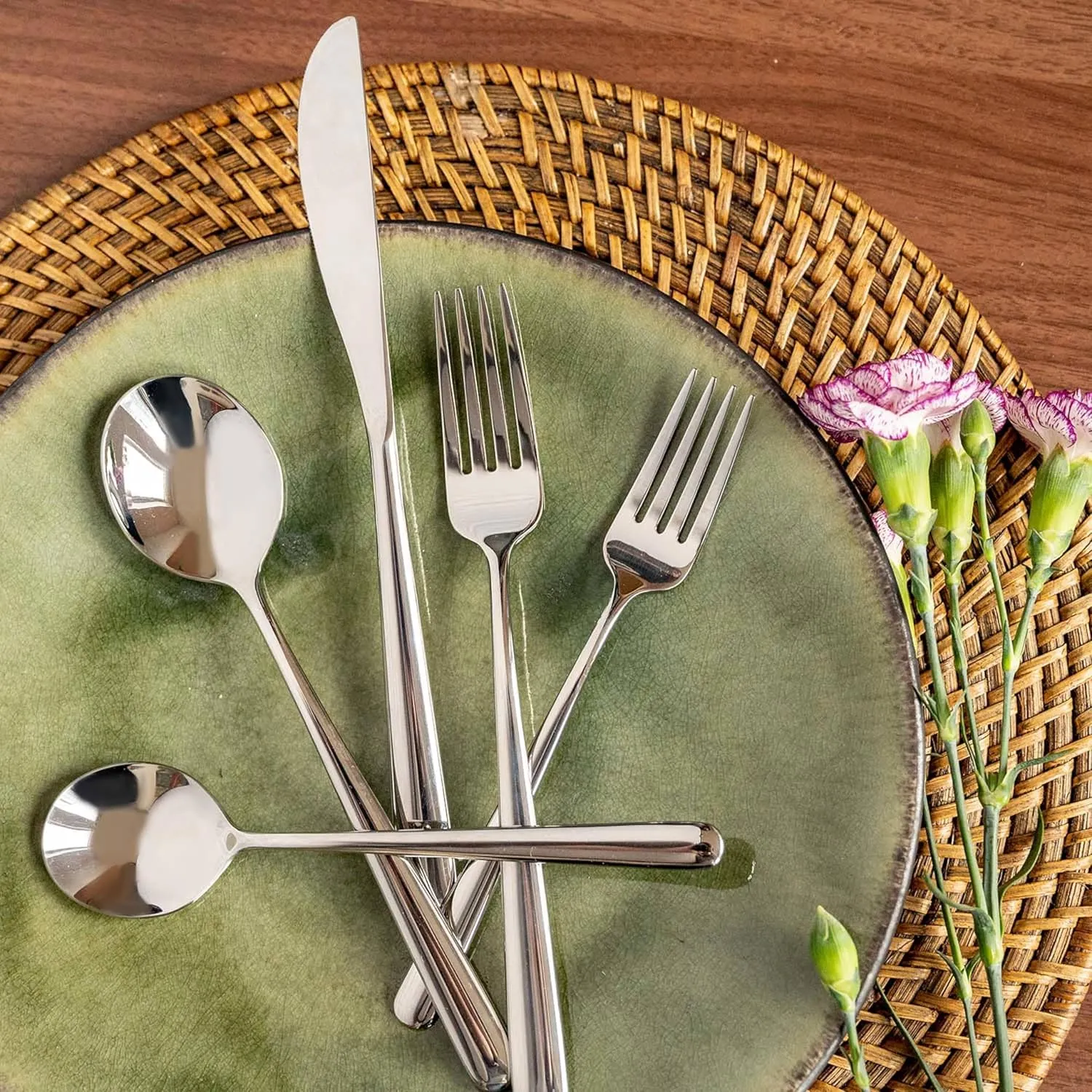 Cambridge Silversmiths Lorenn Mirror 20-Piece Flatware Set, Service for 4