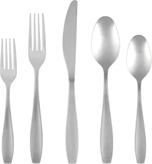 Cambridge Silversmiths Tyrus Satin Mirror 89-Piece Flatware Set