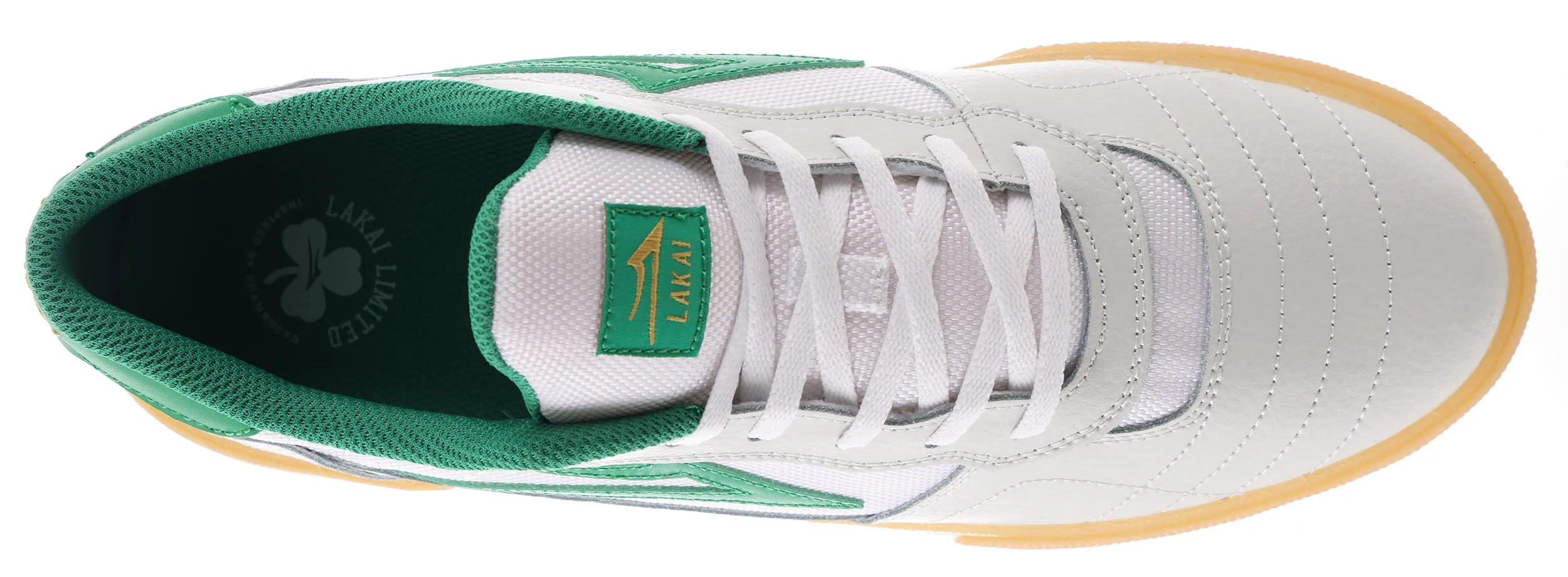 Cambridge - White/Green Leather
