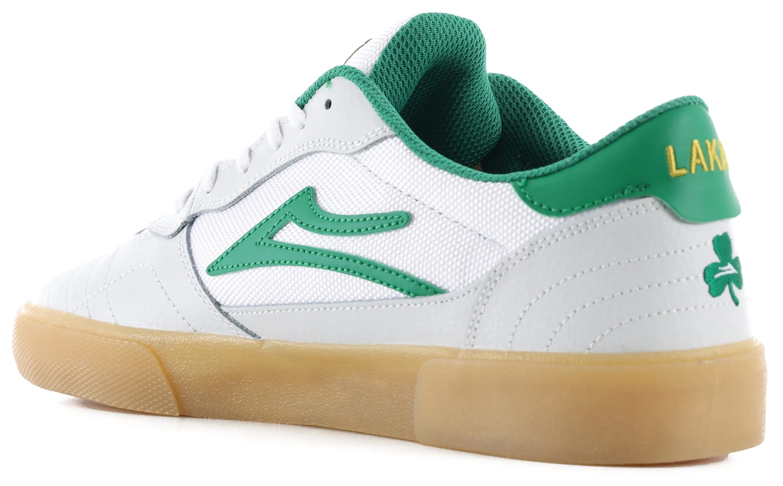 Cambridge - White/Green Leather