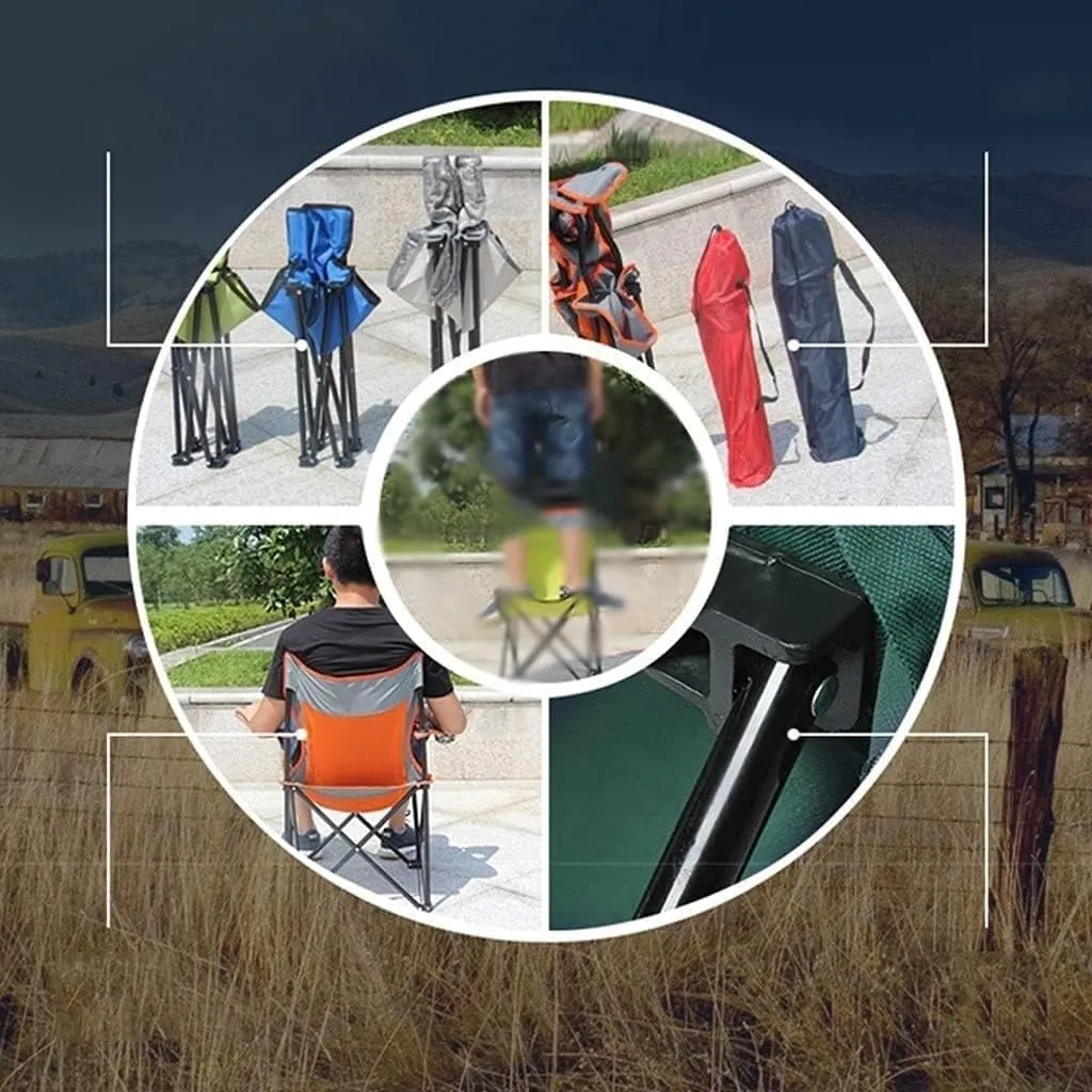 Camping Chair Folding Chairs Lawn Chairs Folding Padded Deck Chair Backchair Beach Chair Fishing Chair Portable Lounge Chair Outdoor Armchair With Cup Holder Folding Chair Camp Chair Moon Chair ( Colo