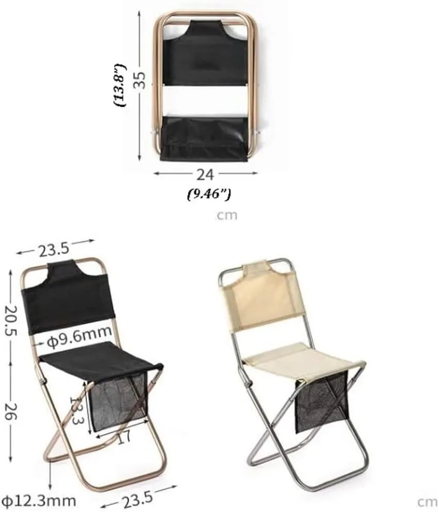 Camping Chair Folding Portable Outdoor Fishing Picnic BBQ Seat Ultralight Aluminum Alloy Stool with Storage Bag Chairs for Adults