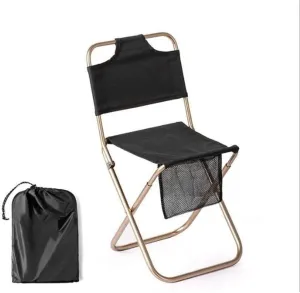 Camping Chair Folding Portable Outdoor Fishing Picnic BBQ Seat Ultralight Aluminum Alloy Stool with Storage Bag Chairs for Adults