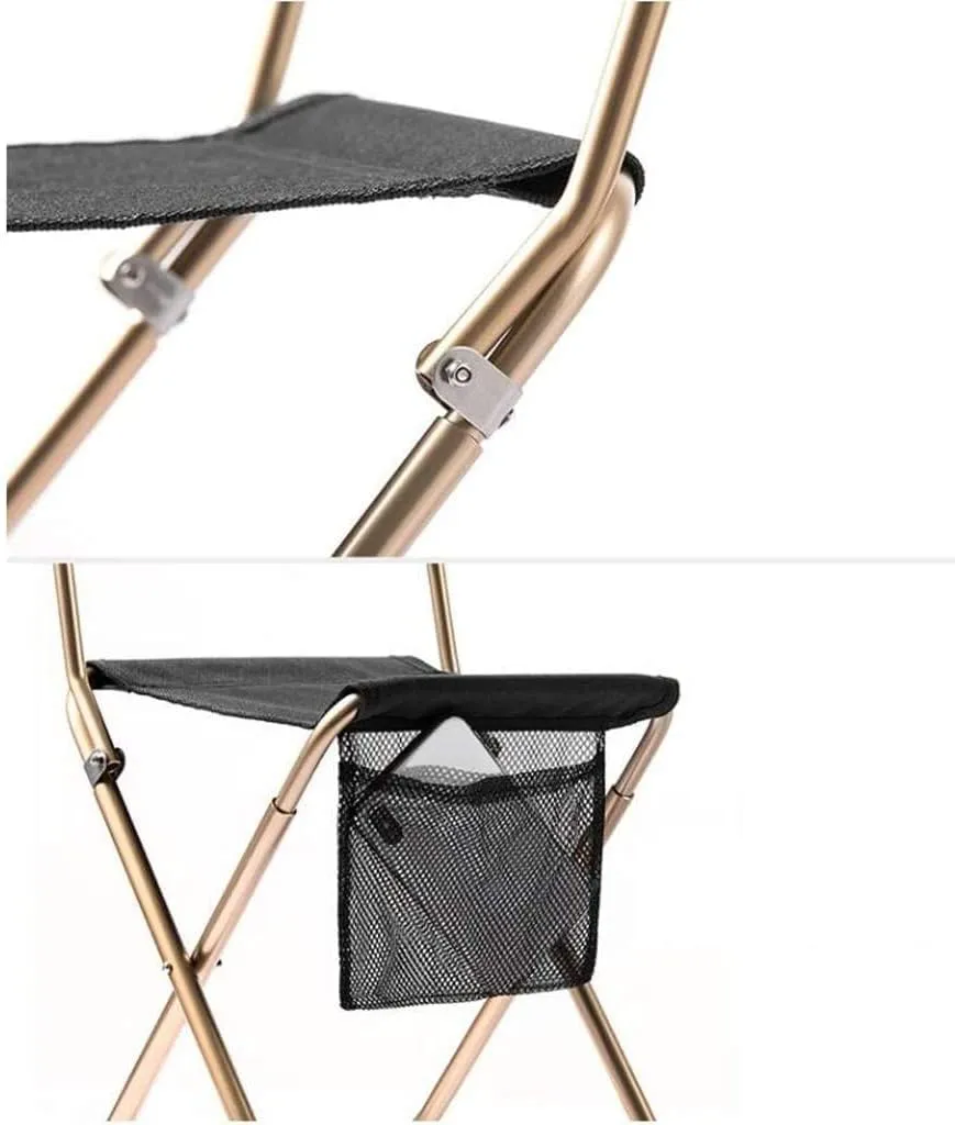 Camping Chair Folding Portable Outdoor Fishing Picnic BBQ Seat Ultralight Aluminum Alloy Stool with Storage Bag Chairs for Adults