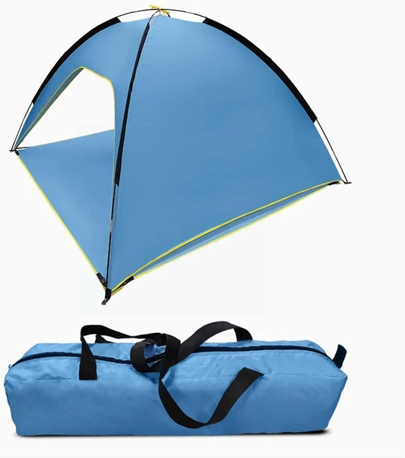 Camping Tent Outdoor Quick-Opening Tourist Tent Folding Sun Protection Picnic Tent Fishing Beach 3-Sided Ventilation Rainproof