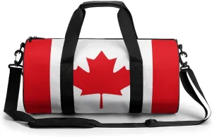 Canadian Flag Large Gym Duffel Bag Dry Wet Separation for Men Women Travel Workout