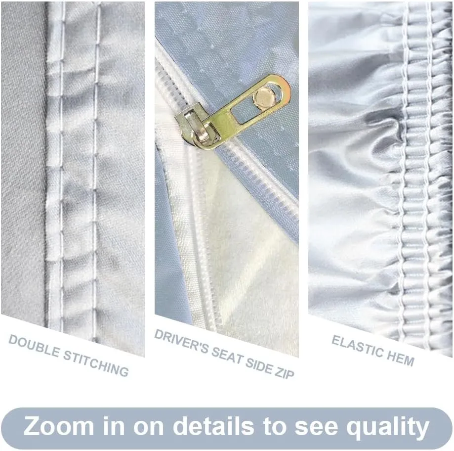 Car Cover Compatible with Nissan Juke Tekna , Waterproof SUV Outdoor Full Cover All Weather Rain Sun Uv Protection(Silver)