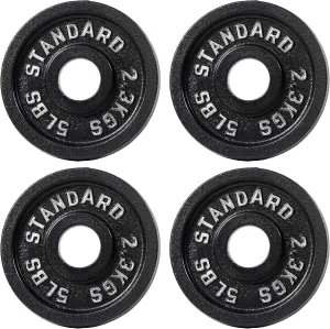 Cast Iron Plate Weight Plate for Strength Training and Weightlifting, Olympic or Standard, Multiple Sizes