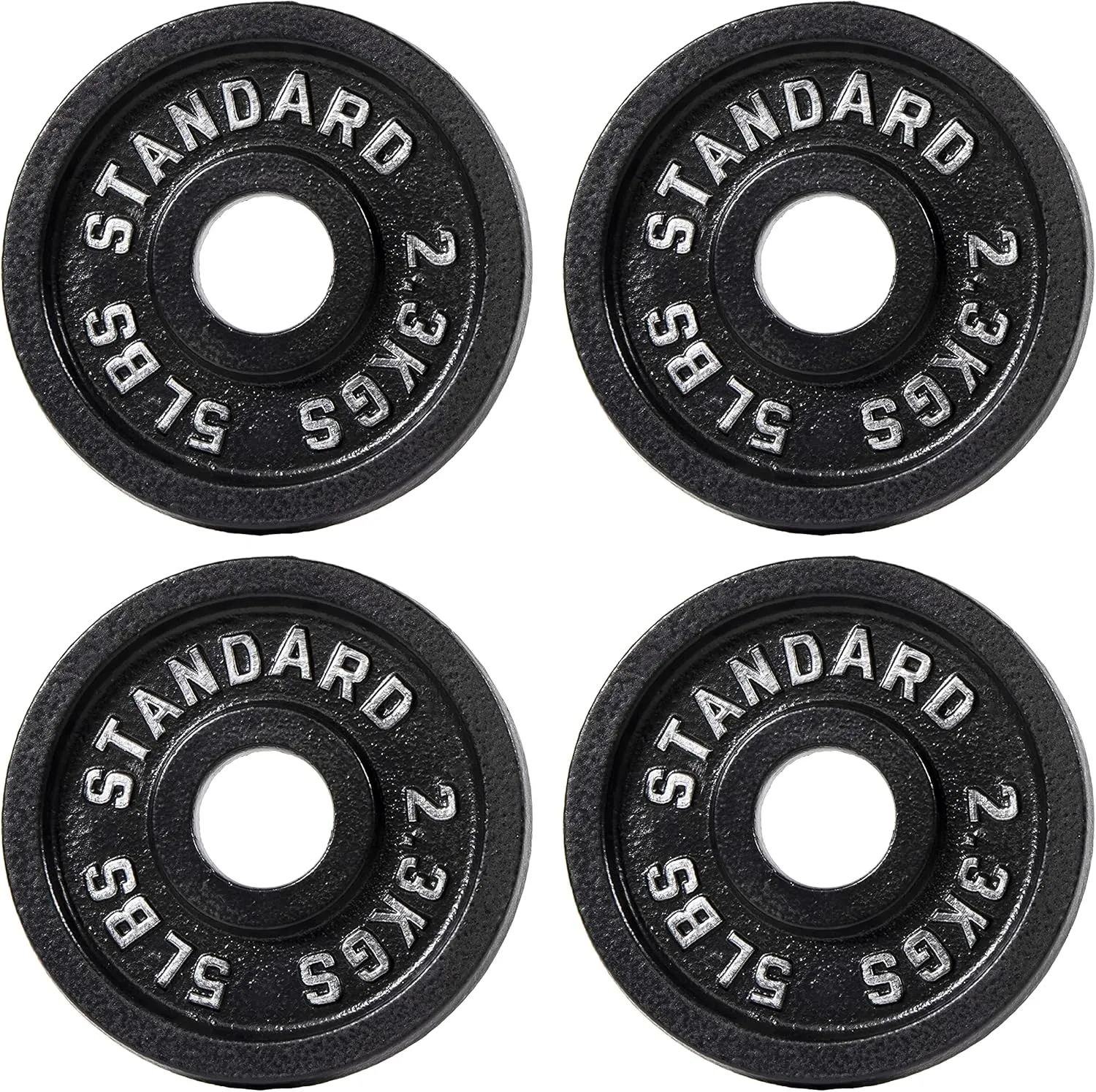 Cast Iron Plate Weight Plate for Strength Training and Weightlifting, Olympic or Standard, Multiple Sizes