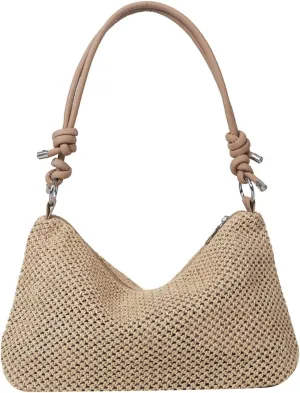 Casual Beach Tote Bag, Straw Beach Bag Fashion Shoulder Bag Crossbody Bag, For Beach Picnic Vacation
