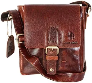 CHALLENGER Adam Burk Unisex Small Multipurpose Leather Shoulder Crossbody Travel Bag 18ABP1BR