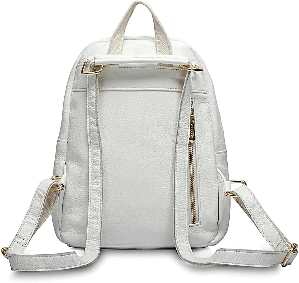 Charm Women Backpack 100% Genuine Leather Anti-theft Button Elegant Female Travel Bags ZCN0326